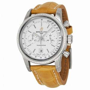 Breitling Transocean Automatic Silver Dial Camel Leather Unisex Watch A4131053-G757CMCT
