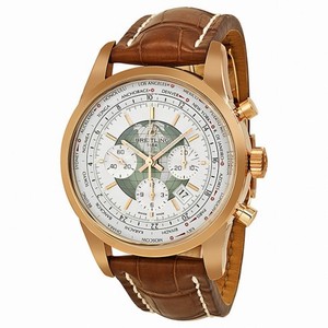 Breitling Transocean Automatic White Dial 18kt Rose Gold Men's Watch RB0510U0-A733BRCD