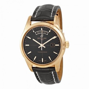Breitling Transocean Black Dial 18kt Rose Gold Men's Watch R4531012-BB70BKCD
