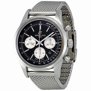 Breitling Transocean Black Dial Chronograph Automatic Men's Watch AB015112-BA59SS