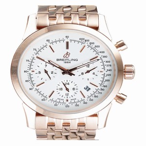 Breitling TransOcean Chrono AB015212/BA99 Silver Stainless Steel Strap Round Black Dial Watch