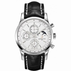 Breitling Transocean Chronograph Silver Dial Automatic Men's Watch A1931012-G750BKCT