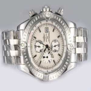 Breitling Windrider Chronomat Evolution A13356 Mens Silver Stainless Steel Strap Round Watch