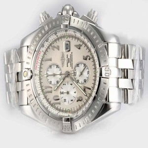 Breitling Windrider Chronomat Evolution A1335653-A573-372A 42.5mm Silver Stainless Steel Strap Watch