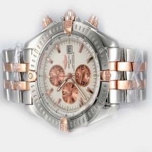 Breitling Windrider Chronomat Evolution B13356 42.5mm Silver Stainless Steel Strap White Dial Watch