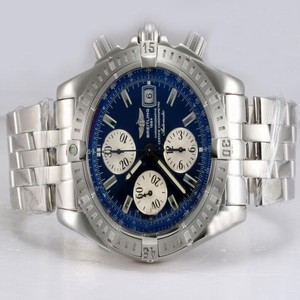 Breitling Windrider Chronomat Evolution Steel 42.5mm Stainless Steel Case Blue Dial Watch