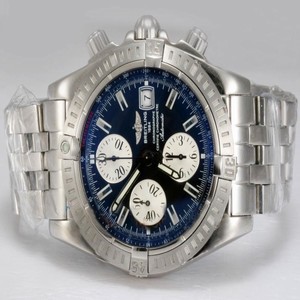 Breitling Windrider Chronomat Evolution Steel Blue Dial Stainless Steel Case Round Watch