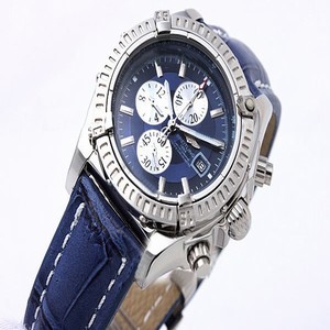 Breitling Windrider Chronomat Evolution Steel Stainless Steel Bezel Blue Dial Watch