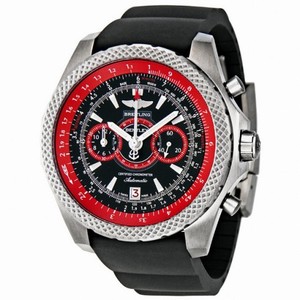 Breitling Bentley Supersports Black Dial Chronograph Rubber Strap Men's Watch E2736529-BA26BKRD