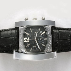 Bvlgari Assioma AA44C14SLDCH Mens 44mm Black Cow Leather Strap Watch