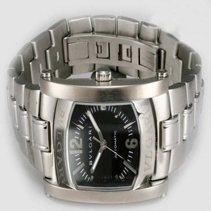 Bvlgari Assioma AA44C14SSD Square Automatic Black Dial Watch
