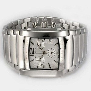 Bvlgari Assioma AA44C14SSDCH Automatic Mens Stainless Steel Bezel Watch