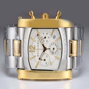 Bvlgari Assioma AA44C14SSDCH Quartz Chronograph 44mm White Dial Watch