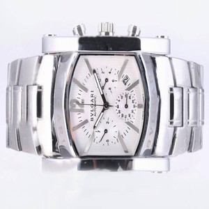 Bvlgari Assioma AA44C14SSDCH Square Mens Stainless Steel Case Watch