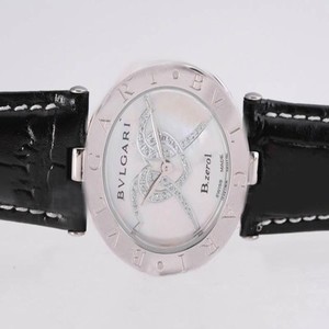 Bvlgari B.Zeroi BZ35BHSL Black Cow Leather Strap Womens 30mm Watch