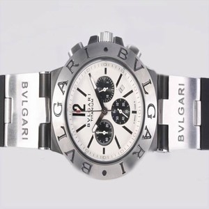 Bvlgari Diagono AC38TAVD/SLN Black Rubber Strap Round Mens Watch