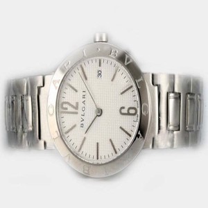 Bvlgari Diagono LCV35WSSD Womens Round Silver Stainless Steel Strap Watch