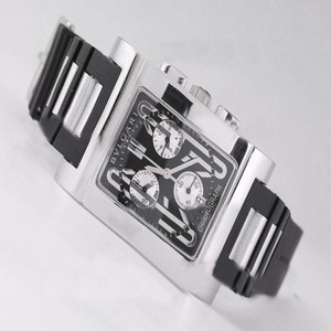 Bvlgari Rettangold RTC49BRSVD Mens Rectangle Stainless Steel Case Watch