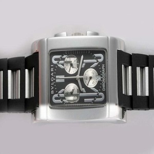 Bvlgari Rettangold RTC49BRSVD Stainless Steel Case Mens Watch