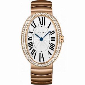 Cartier Baignoire Silver Dial 18kt Rose Gold Unisex Watch WB520003