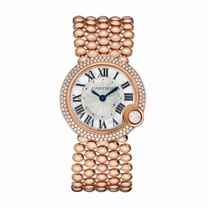 Cartier Ballon Blanc de Cartier Flinque in Mother of Pearl Dial Diamond 18k Rose Gold Ladies Watch WE902071