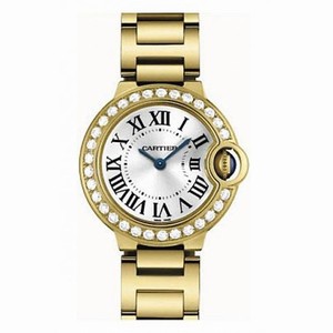 Cartier Ballon Bleu 18K Yellow Gold Diamond Ladies Watch WE9001Z3