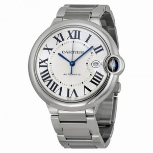 Cartier Ballon Bleu de Cartier Silver Opaline Dial Stainless Steel Men's Watch W69012Z4