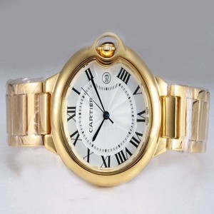 Cartier Ballon Bleu de Cartier W69003Z2 Mens Gold Stainless Steel Strap Round Watch