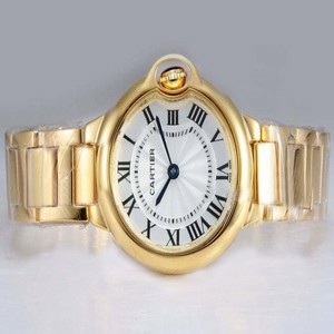 Cartier Ballon Bleu de Cartier w69003Z2 Round 18K Gold Case White Dial Watch