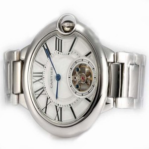 Cartier Ballon Bleu de Cartier W69011Z4 42mm Silver Stainless Steel Strap White Dial Watch