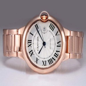Cartier Ballon Bleu de Cartier W6920047 Round Rose Gold Rose Gold Strap Watch