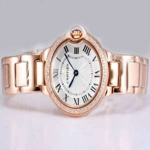 Cartier Ballon Bleu de Cartier WE9008Z3 Diamond Bezel White Dial Watch