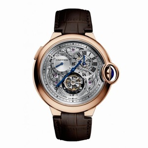 Cartier Ballon Bleu Flying Tourbillon Second Time Zone 18 kt Rose Gold Men's Watch W6920045