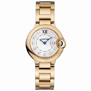 Cartier Ballon Bleu Silver Dial 18k Rose Gold Ladies Watch WE902025