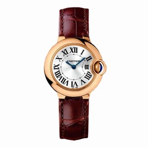 Cartier Ballon Bleu Silver Dial 18K Rose Gold Ladies Watch WGBB0007