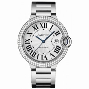 Cartier Ballon Bleu Silver Dial 18kt White Gold Men's Watch WE9009Z3