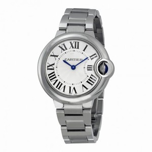 Cartier Ballon Bleu Silver Dial Stainless Steel Ladies Watch W6920084