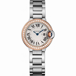 Cartier Ballon Bleu Silver Dial Stainless Steel Ladies Watch WE902079