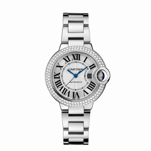 Cartier Ballon Bleu Silver guilloche Opaline Dial Men's Watch WE902065