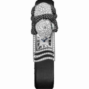 Cartier Bestiaire Secret Panda Silvered Dial Ladies Watch HPI00452