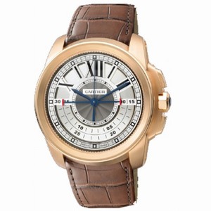 Cartier Calibre de Cartier Central Chronograph 18 kt Rose Gold Men's Watch W7100004