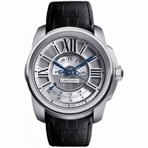 Cartier Calibre de Cartier Multiple Time Zone 18 kt White Gold Men's Watch W7100026