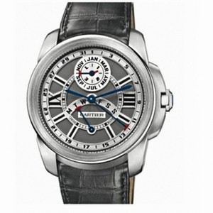 Cartier Calibre de Cartier Perpetual Calendar 18 kt White Gold Men's Watch W7100030