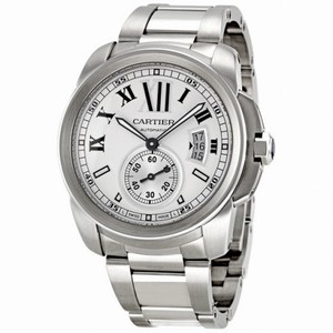 Cartier Calibre de Cartier Silver Dial Stainless Steel Automatic Men's Watch W7100015