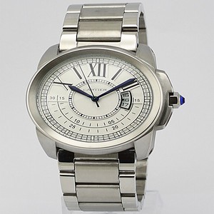 Cartier Calibre de Cartier W7100008 White Dial Stainless Steel Bezel Automatic Watch