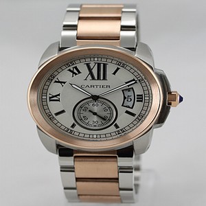 Cartier Calibre de Cartier W7100036 White Dial Rose Gold Case 42mm Watch