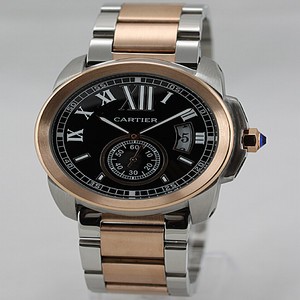 Cartier Calibre de Cartier w7100040 Automatic Rose Gold Bezel Mens Watch