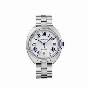 Cartier Cle Silvered Flinque Dial Men's Watch WGCL0006