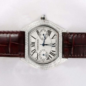 Cartier Collection Privee Cartier Paris A506351 Quartz Rectangle White Dial Watch