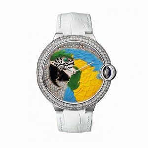 Cartier d'Art Diamond Set Parrot Motif Dial Men's Watch HPI00769